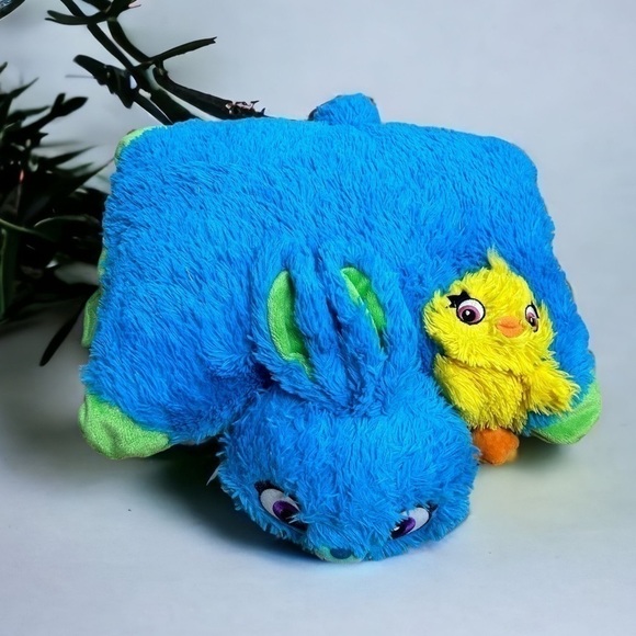 Disney Toy Story 4 Pillow Pet Bunny & Mini Duck Blue Green Yellow Kids - Picture 1 of 7